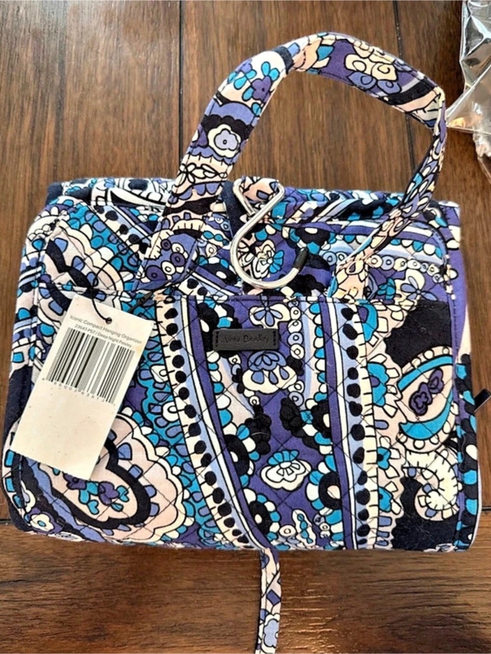 Vera Bradley Iconic Compact Hanging Organizer Blue & White